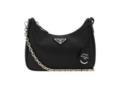 PRADA Women's Leather Re-Edition 2005 Shoulder Bag "Black"