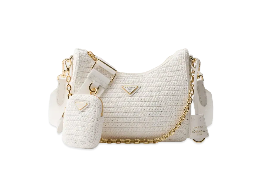Prada Re-Edition 2005 Crochet Bag "White"