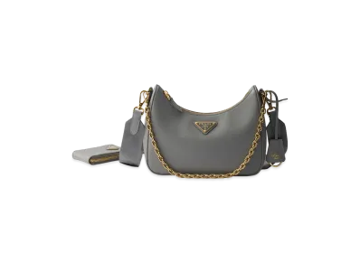 PRADA Re-Edition 2005 Saffiano Leather Bag "Cloudy Grey"
