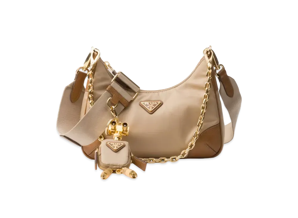 PRADA Re-Edition 2005 Re-Nylon and Saffiano Leather Bag "Camel"