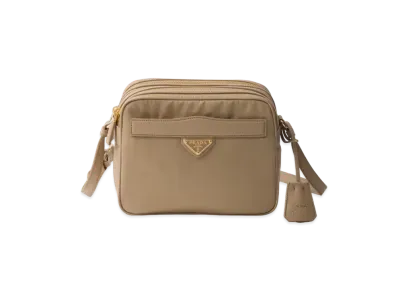 PRADA Re-Edition 1978 Re-Nylon and Saffiano Leather Mini Shoulder Bag "Beige"