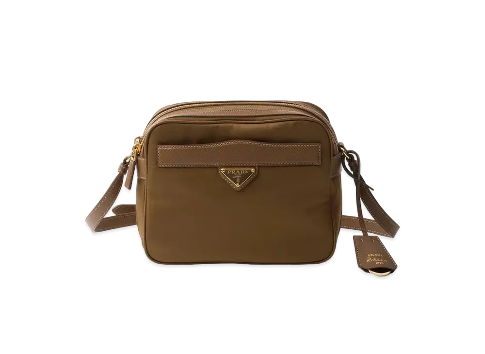 PRADA Re-Edition 1978 Re-Nylon and Saffiano Leather Mini Shoulder Bag "Brown"