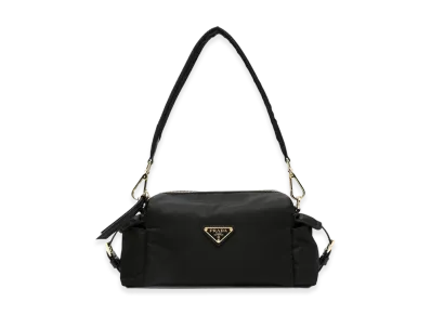 PRADA Women's Canvas Shoulder Bag "Black"