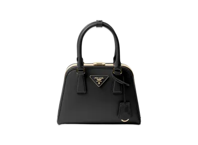 PRADA Pyramid Saffiano Leather Mini Bag "Black"