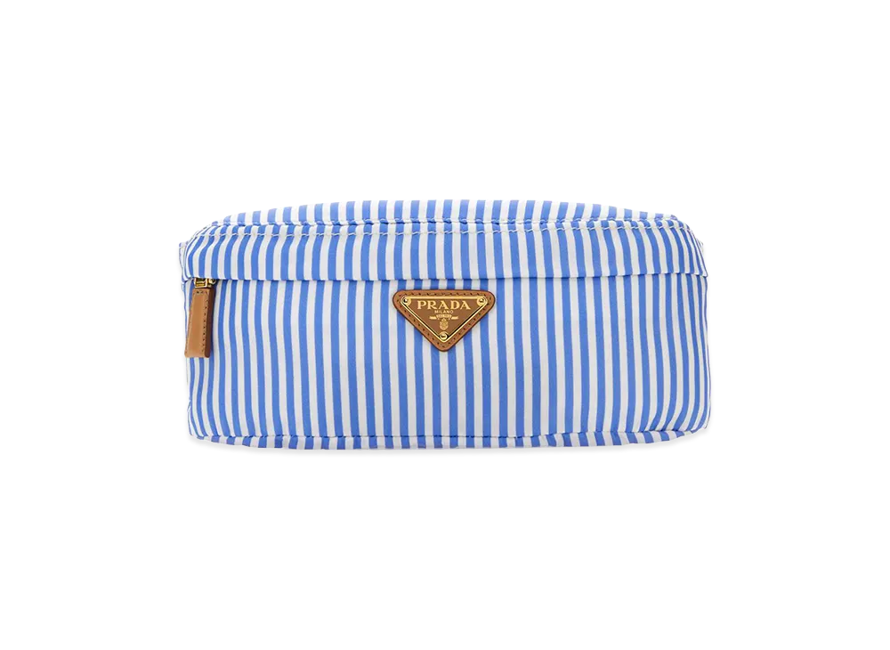 PRADA Women's Printed Re-Nylon Belt Bag "Stripped"
