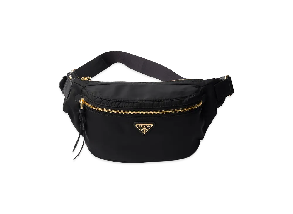 PRADA Re-Nylon x Saffiano Leather Belt Bag "Black"