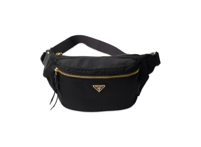 PRADA Re-Nylon x Saffiano Leather Belt Bag "Black"
