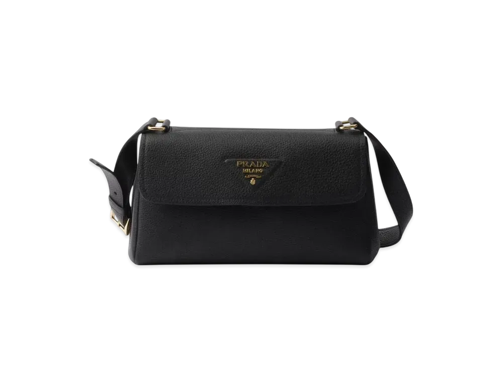 PRADA Small Leather Shoulder Bag "Black"