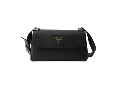 PRADA Small Leather Shoulder Bag "Black"