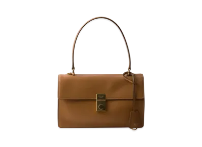 PRADA Soft Sound Medium Leather Shoulder Bag "Camel"