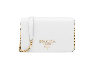 PRADA Saffiano Leather Mini Bag "White"