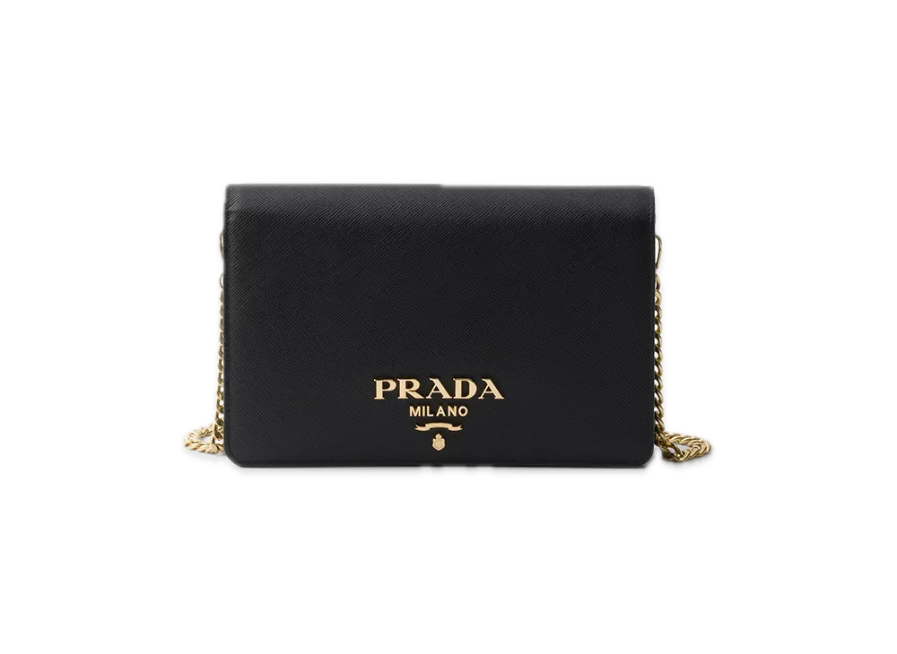PRADA Saffiano Leather Mini Bag "Black"