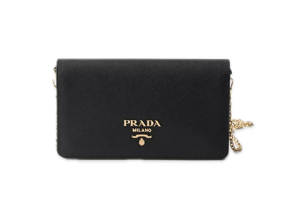 PRADA Saffiano Leather Mini Bag "Black"