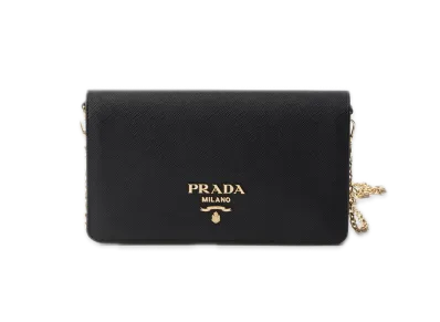 PRADA Saffiano Leather Mini Bag "Black"