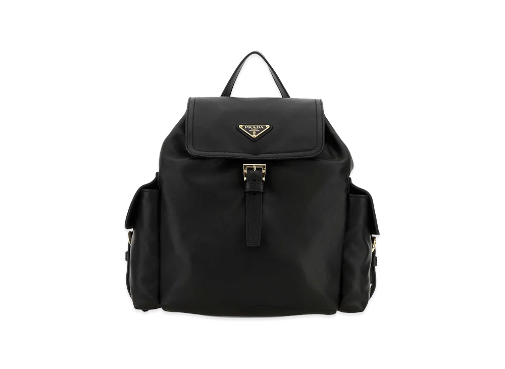 PRADA Women's Leather Backpack "Black"