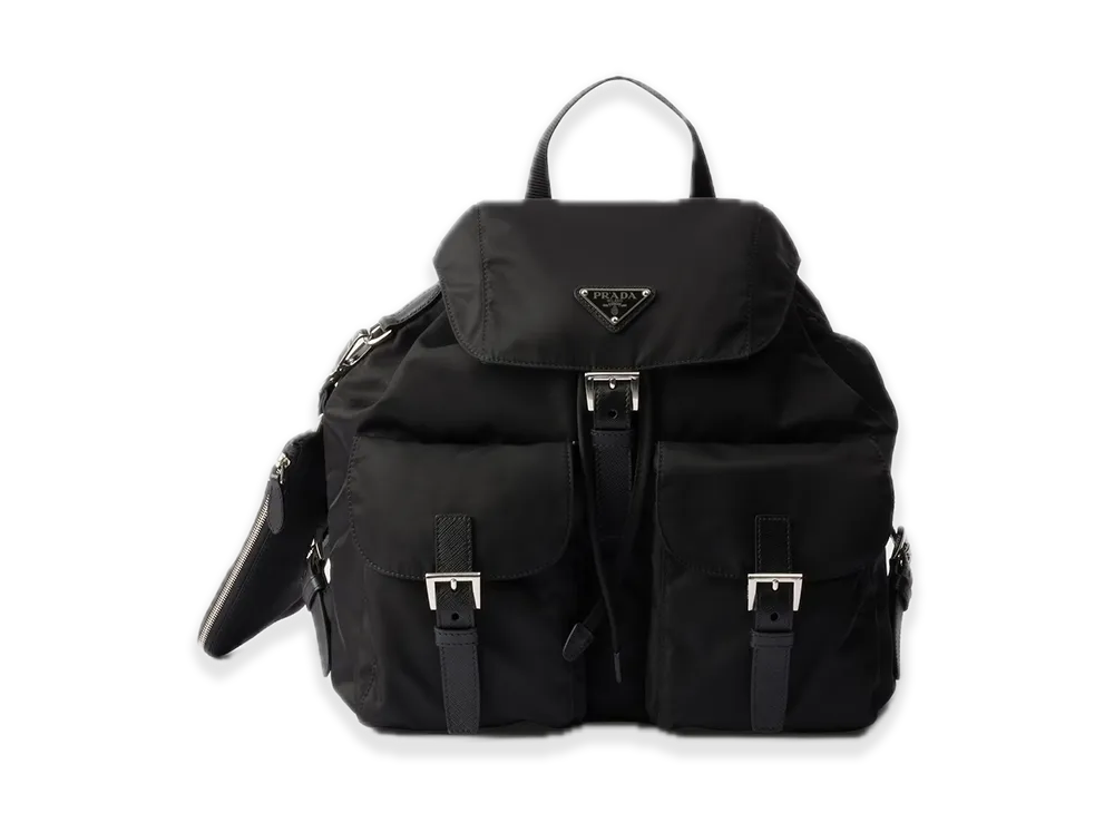 PRADA Medium Re-Nylon Backpack with Pouch "Black"