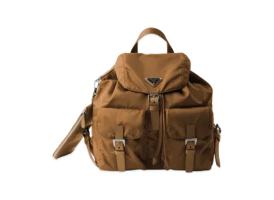PRADA Medium Re-Nylon Backpack with Pouch "Brandy"