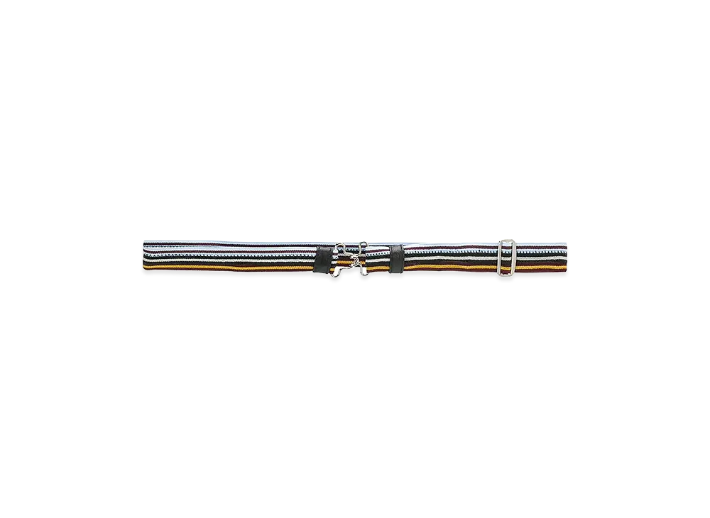 PRADA Women's Striped Clasp Buckle Belt "Multicolor"
