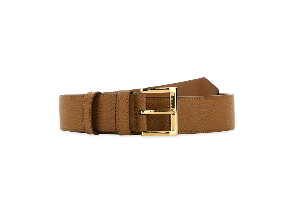 PRADA Women's Leather Belt "Beige"