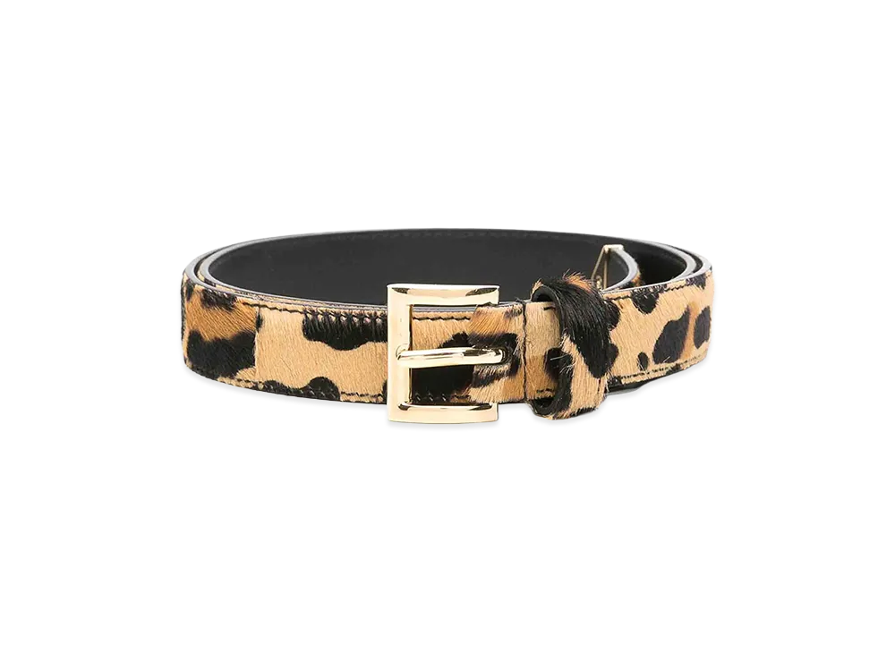 PRADA Wonen's Leopard-Panel Belt "Animal Print"