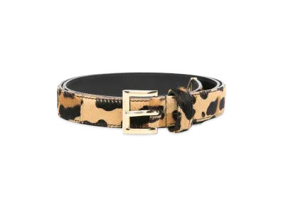 PRADA Wonen's Leopard-Panel Belt "Animal Print"