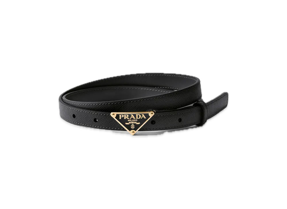 PRADA Saffiano Leather Belt "Black"