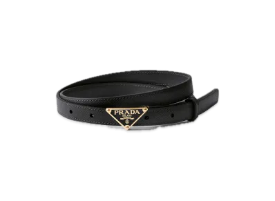 PRADA Saffiano Leather Belt "Black"