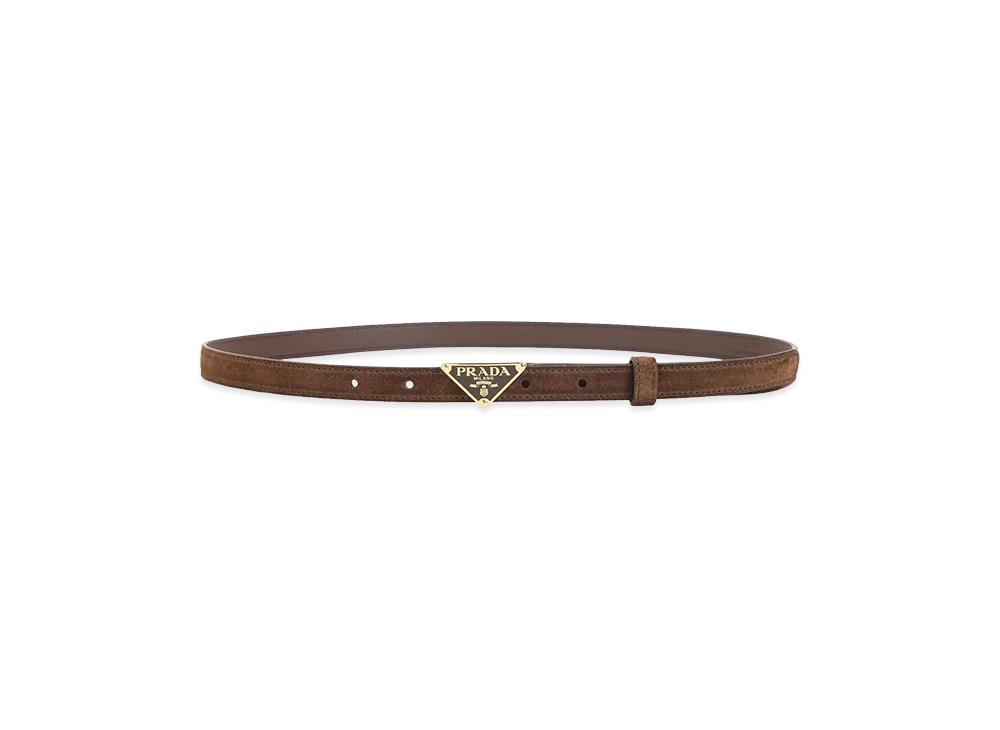 PRADA Women's Suede Belt "Brown"