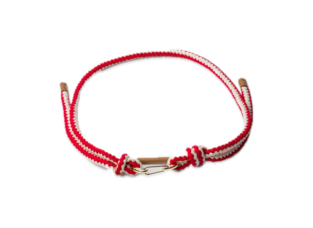 PRADA Cord Belt "Red/Ivory"