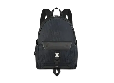 Dior Explorer Backpack Oblique Mirage Technical Fabric & Grained Calfskin "Black"