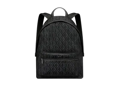 Dior Rider Backpack CD Diamond Canvas Smooth Calfskin "Black"
