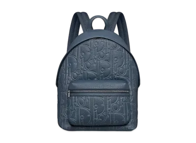 Dior Rider 2.0 Zipped Backpack Dior Gravity Outline Leather and Grained Calfskin "Navy Blue"
