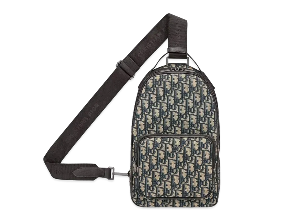 Dior Mini Rider Sling Bag Dior Oblique Jacquard "Beige/Black"