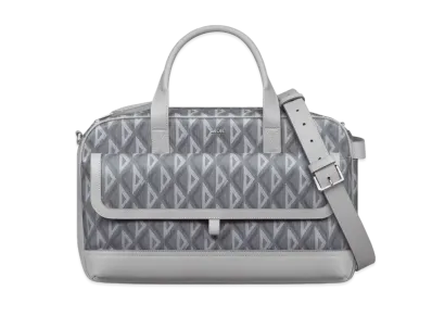 Dior Hit The Road Pet Carrier Bag CD Diamond Canvas Smooth Calfskin "Gray"