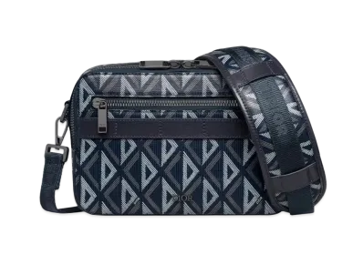 Dior Safari Bag Strap CD Diamond Canvas "Navy Blue"