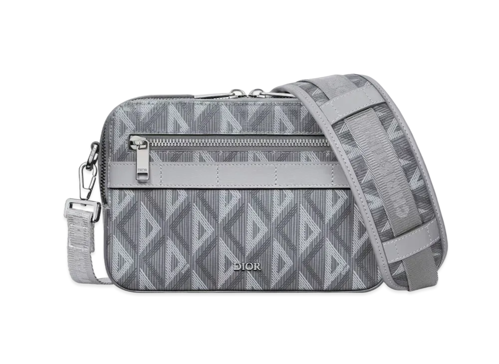 Dior Safari Bag Strap CD Diamond Canvas "Gray"