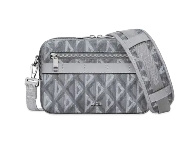 Dior Safari Bag Strap CD Diamond Canvas "Gray"