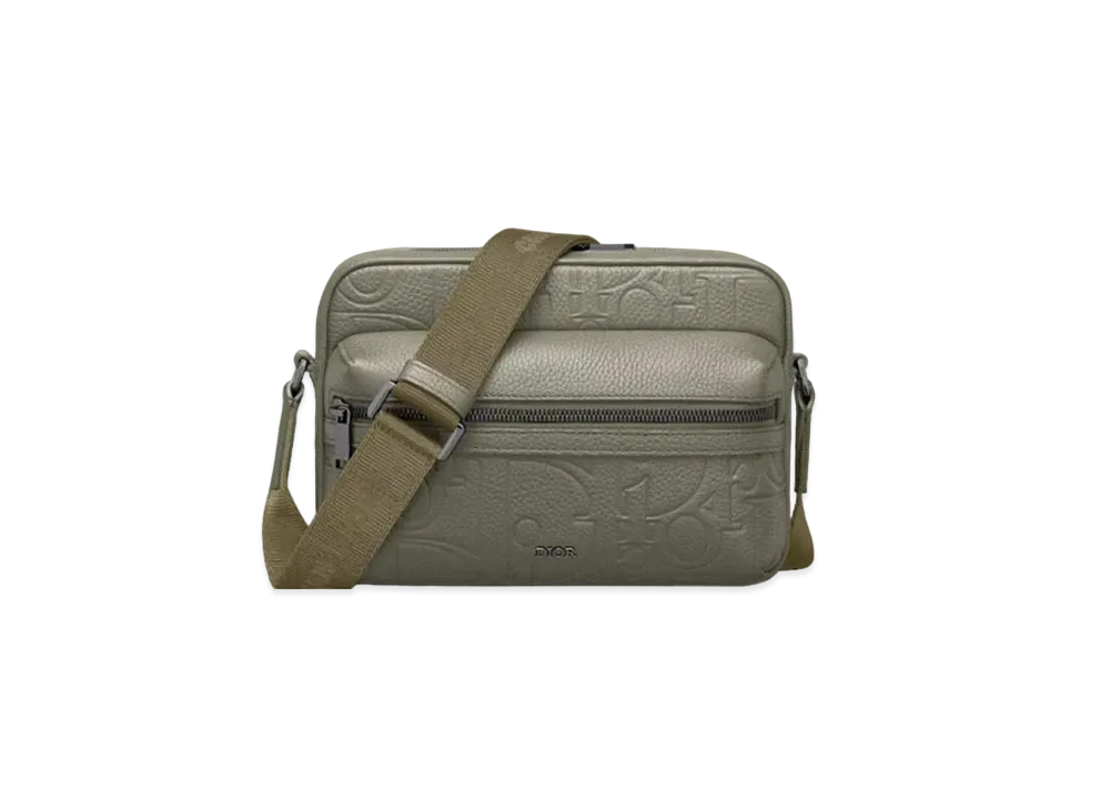 Dior Rider 2.0 Zipped Messenger Bag Dior Gravity Leather and Grained Calfskin "Khaki"