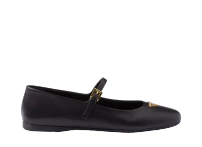 PRADA Women's Nappa Leather Ballerinas "Black"