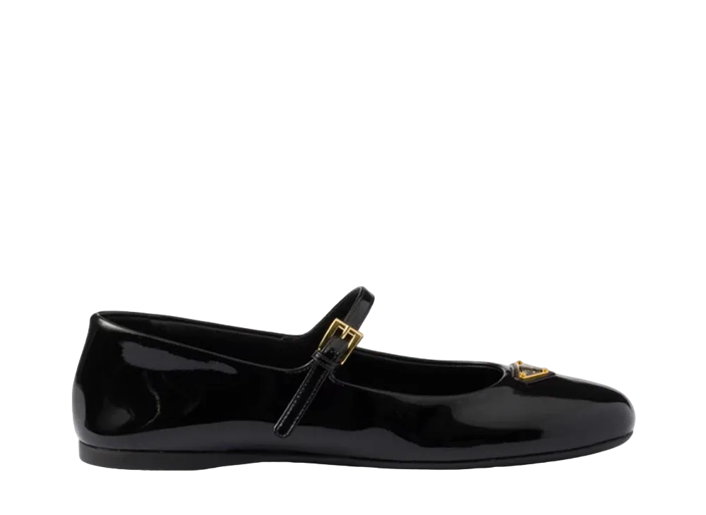 PRADA Women's Patent Leather Ballerinas "Black"