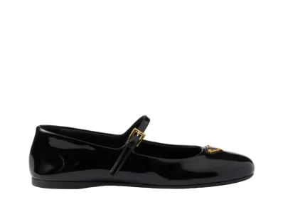 PRADA Women's Patent Leather Ballerinas "Black"