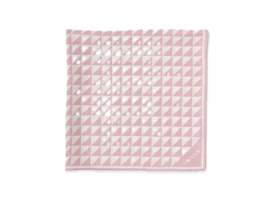 PRADA Printed Silk Twill Scarf 90 x 90 "Pink/White"