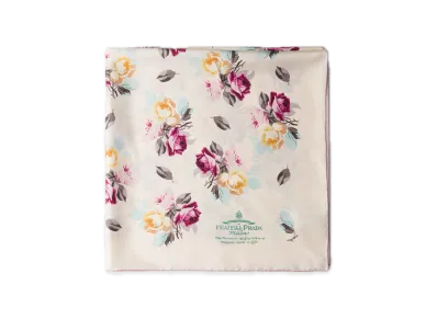 PRADA Printed Silk Twill Scarf 90 x 90 "Light Beige"