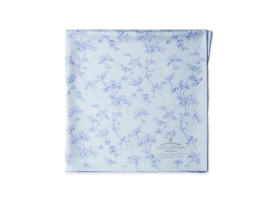 PRADA Printed Silk Twill Scarf 90 x 90 "Sky Blue"
