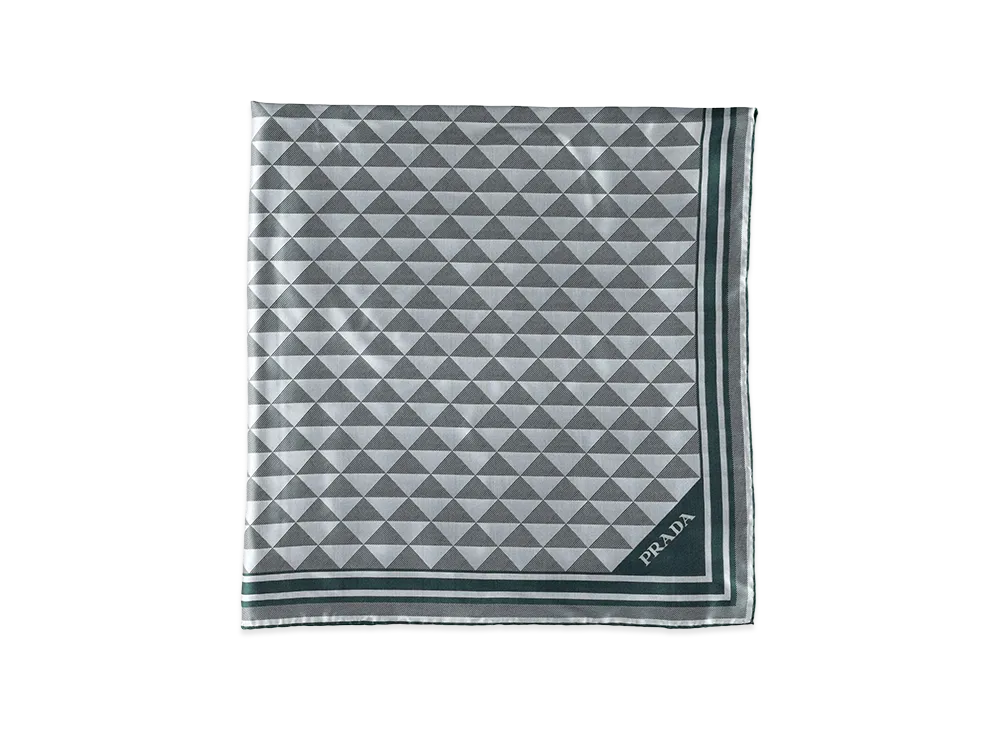PRADA Women's Embroidesilk Foulard "Printed"