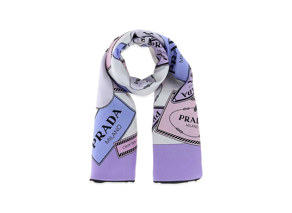 PRADA Women's Printed Twill Foulard "Printed"