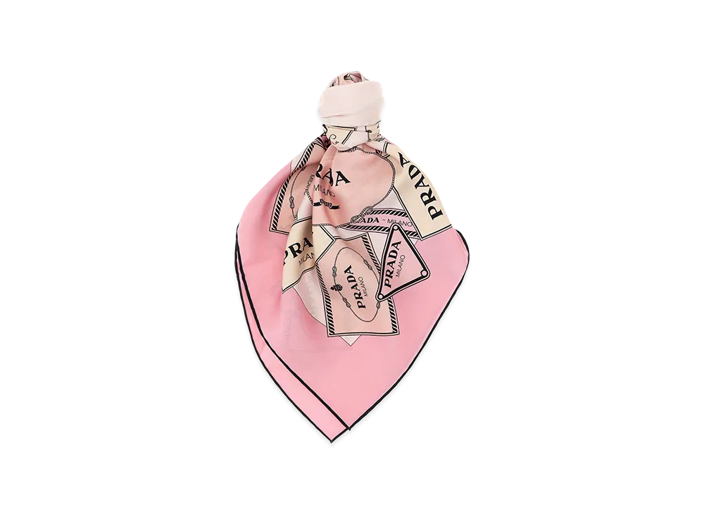 PRADA Women's 'Heritage' Scarf "Pink"