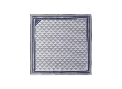 PRADA Printed Silk Scarf "Navy/Off White"