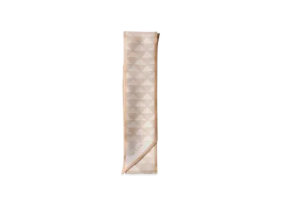 PRADA Printed Silk Skinny Scarf "Camel Beige/Off White"