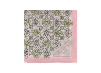 PRADA Women's Printed Cotton Foulard "Pink"